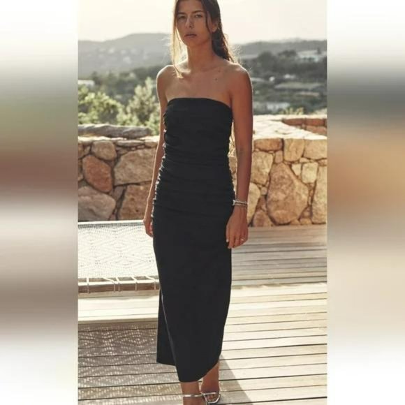 ZARA DRAPED MIDI DRESS - Picture 3 of 6